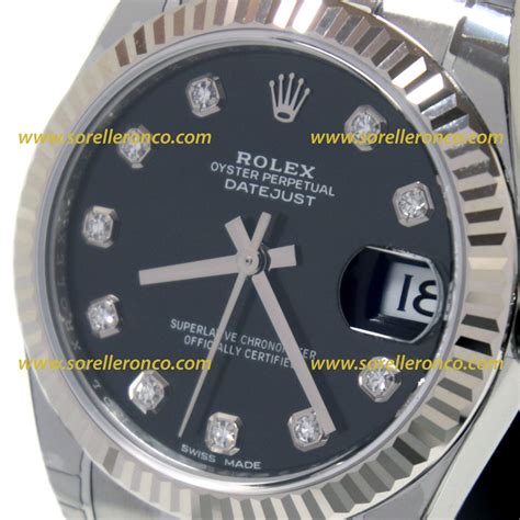 quadrante rolex datejust nero|rolex datejust oro bianco.